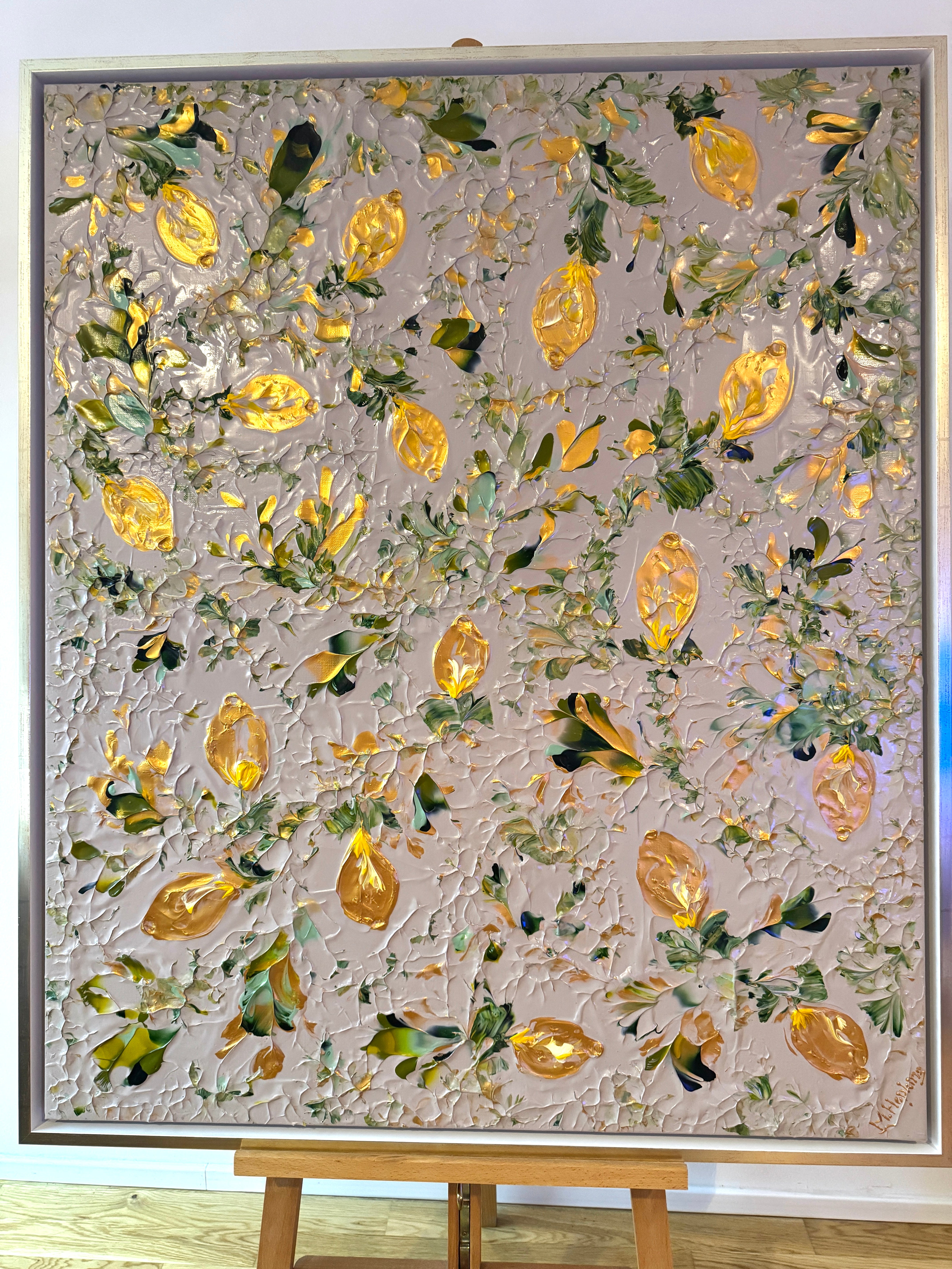 Original painting Peel the Gold and Make Limoncello by Marketa Hopkins