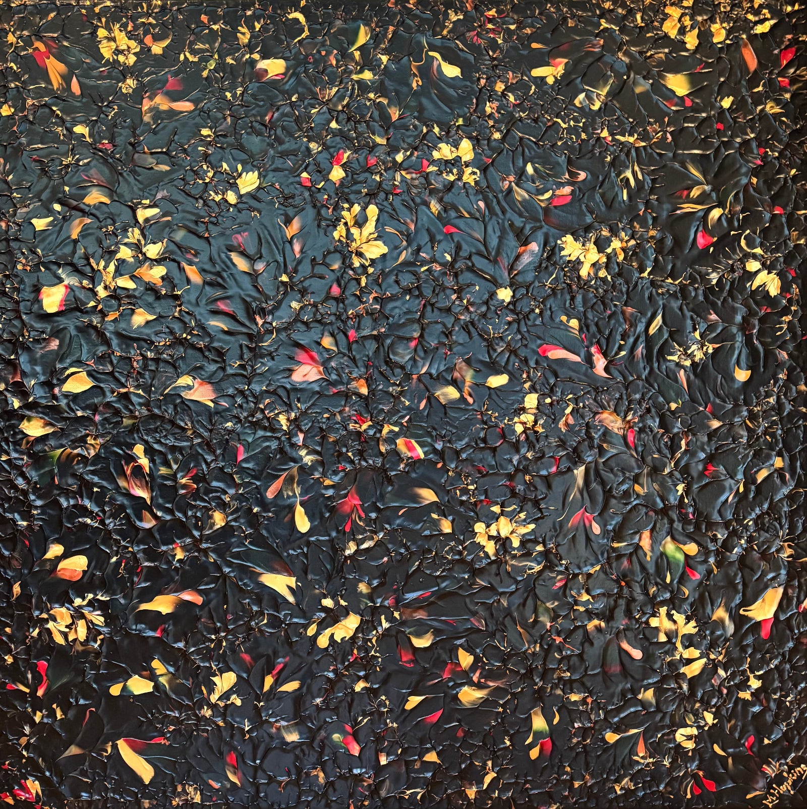 Original painting Little Flames that Keep us Close by Marketa Hopkins