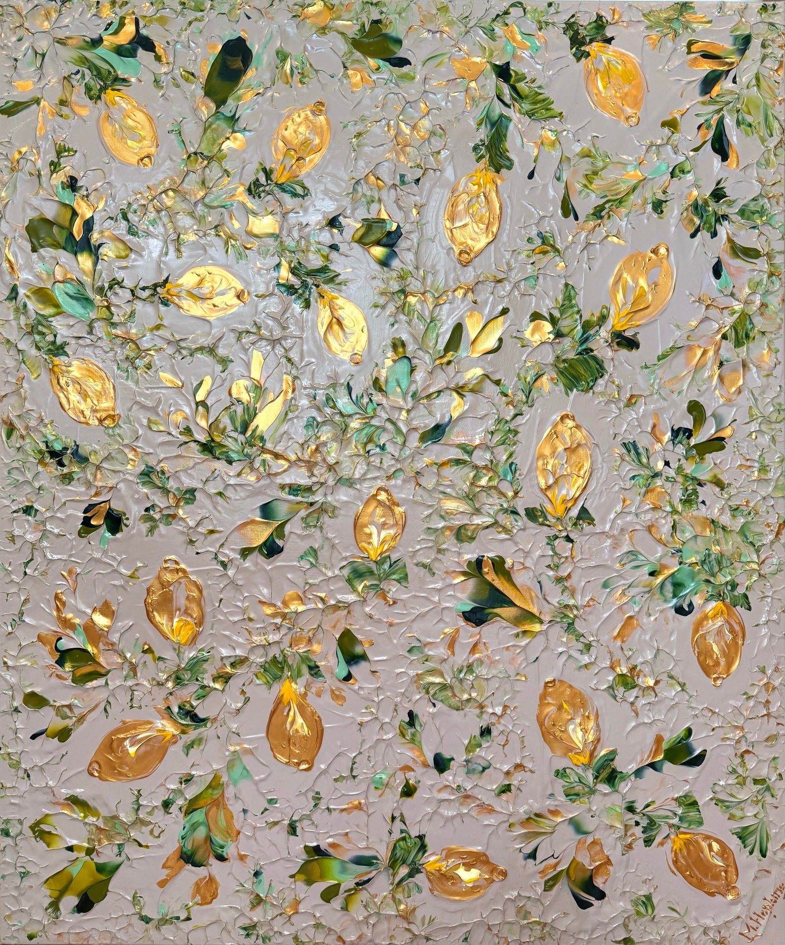 Original painting Peel the Gold and Make Limoncello by Marketa Hopkins