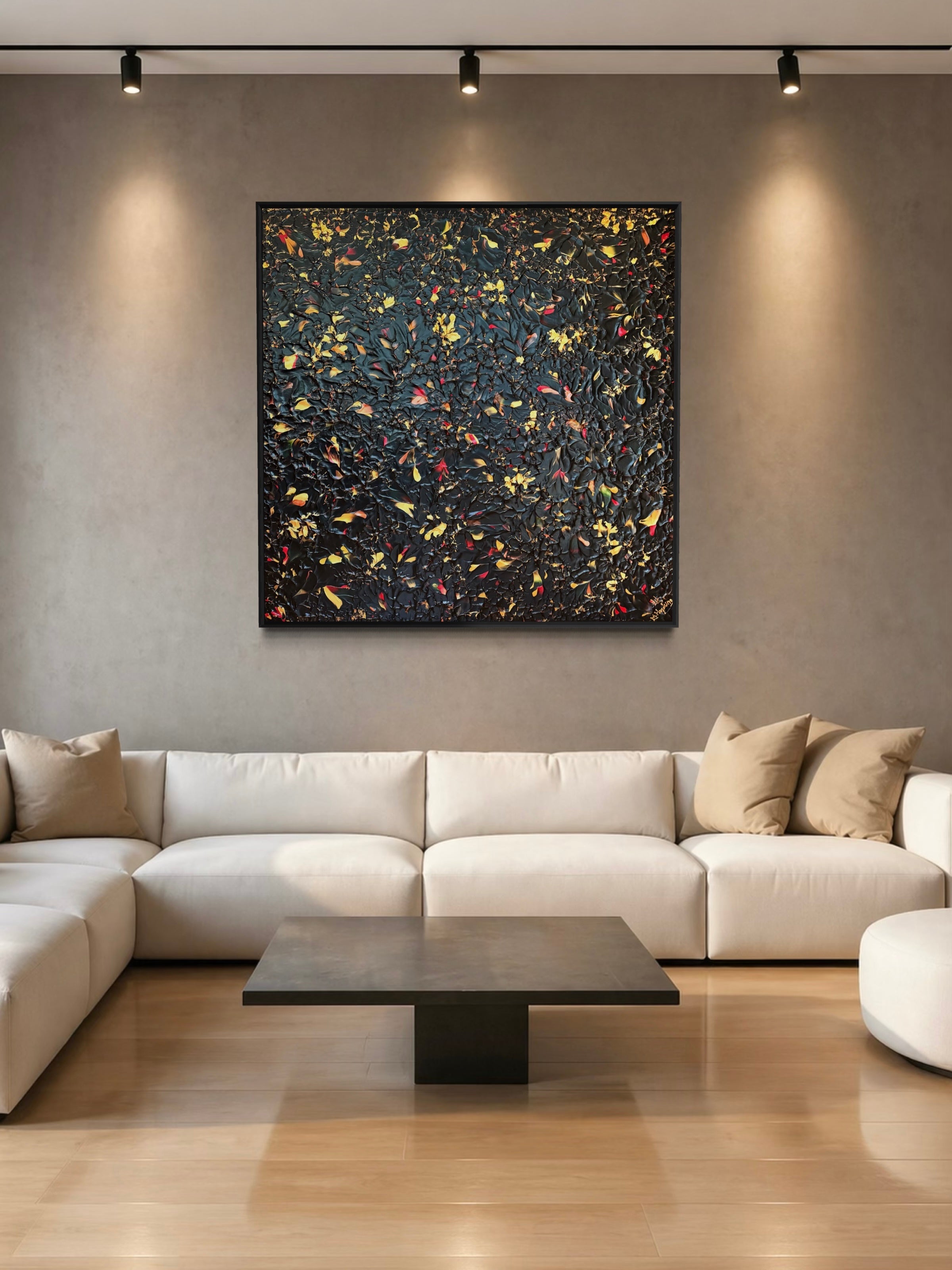 Original painting Little Flames that Keep us Close by Marketa Hopkins