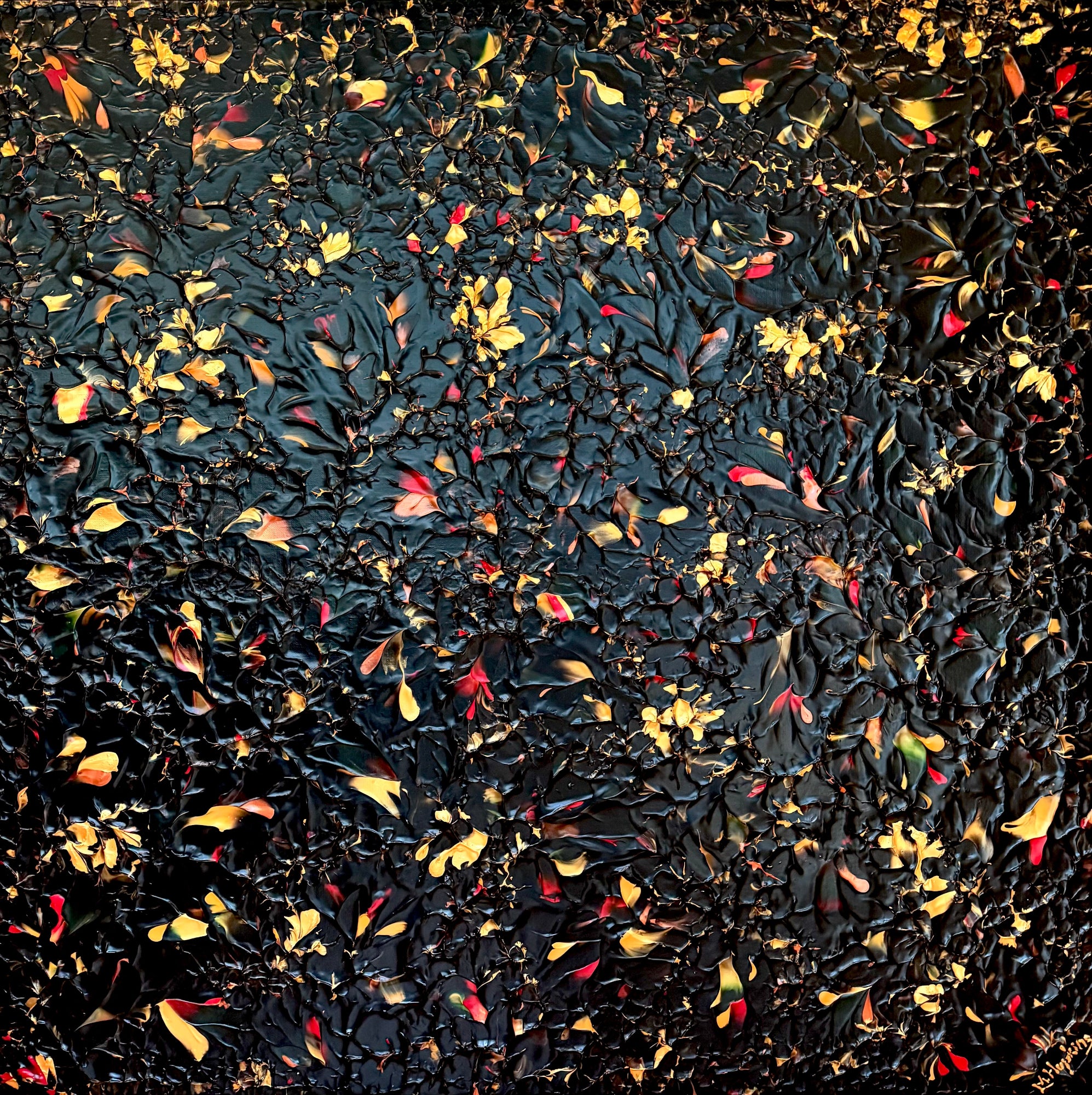 Original painting Little Flames that Keep us Close by Marketa Hopkins