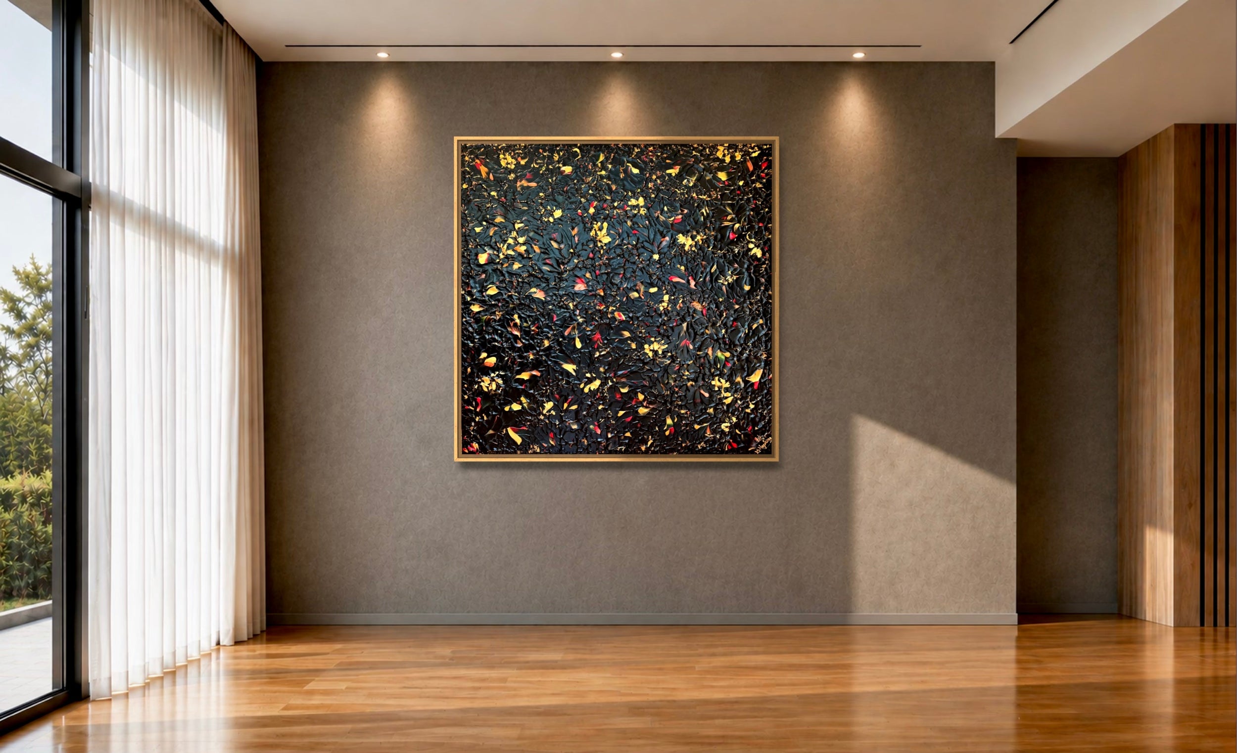 Original painting Little Flames that Keep us Close by Marketa Hopkins